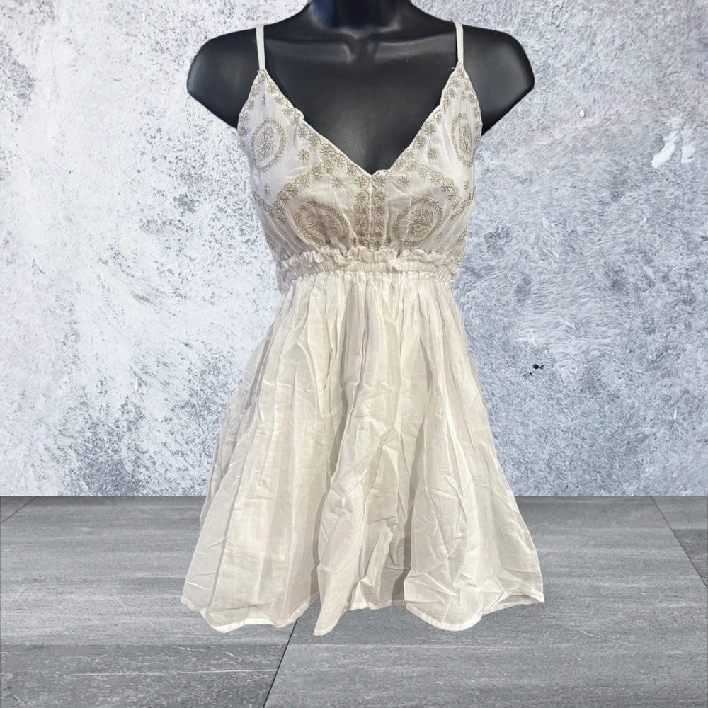 RAGA Cream and Gold Mini Dress
